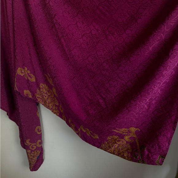 Indie Ella Boho Silk Jumpsuit Playsuit Romper Multicolor Saree Resortwear - Picture 7 of 13